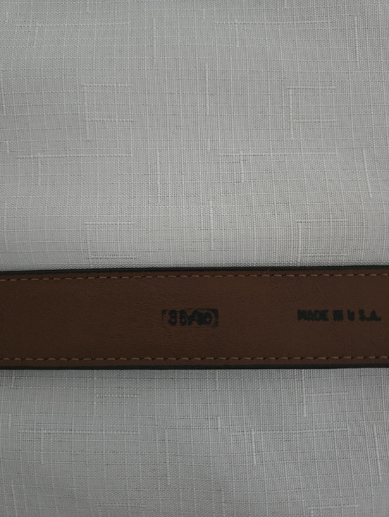 Leather Burgundy Vintage Belt Womens Gold Buckle Classic Minimalist Quiet Luxury - Picture 4 of 7